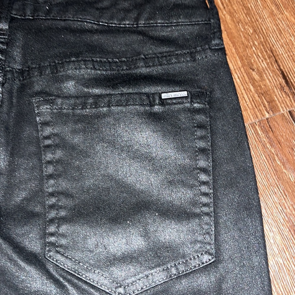 Ella Moss Women's High Rise Skinny Ankle Jean, Black Fox-Coated EUC 28 - Picture 6 of 6